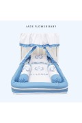 Kasur Bayi dengan Nama dan Inisial - Blue and White